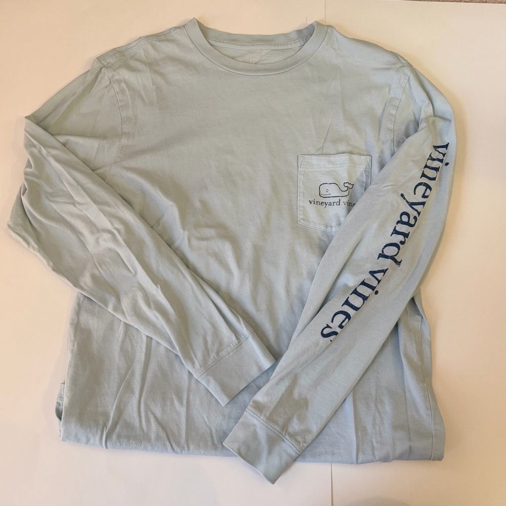Vineyard Vines Men’s Sky Blue Long Sleeve Tee